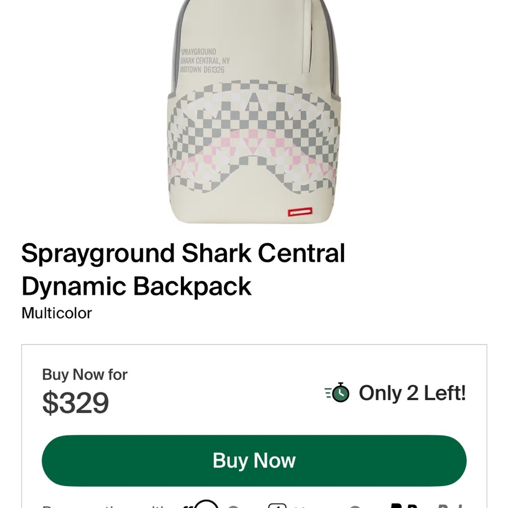 Sprayground Backpack crème and pink